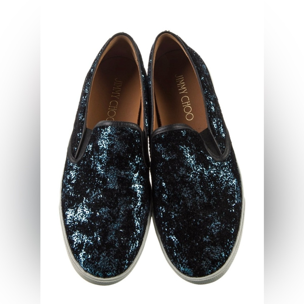 Jimmy Choo Glitter Sequin Embellishments Sneakers